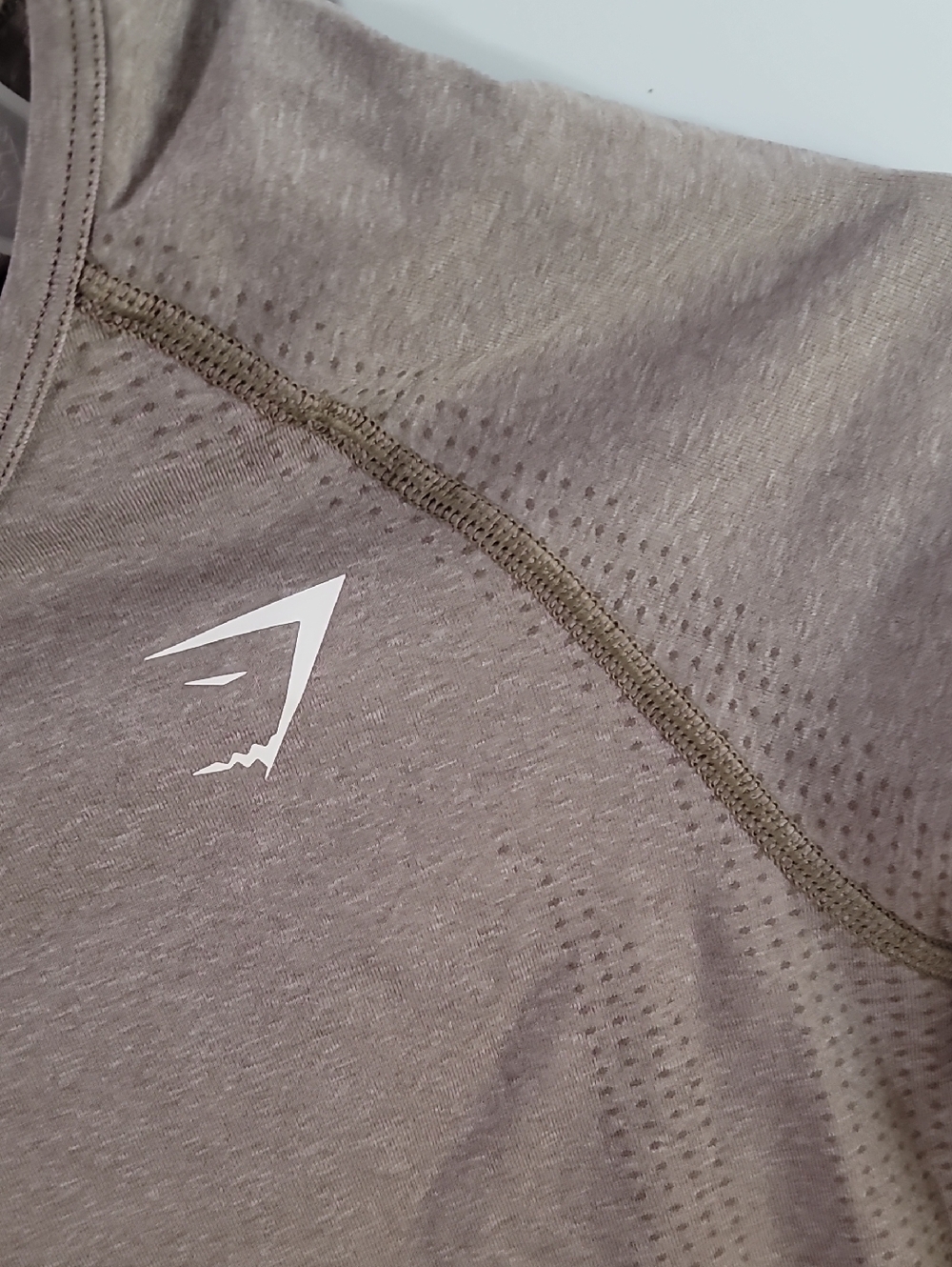 Gymshark Long Sleeve Cropped Seamless Top - Gray - Picture 5 of 10